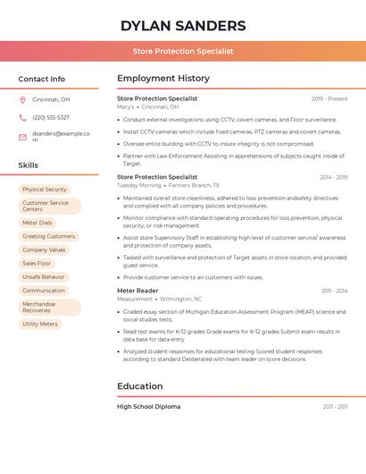 Resume example 3