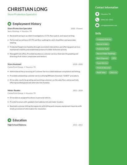 Resume example 4