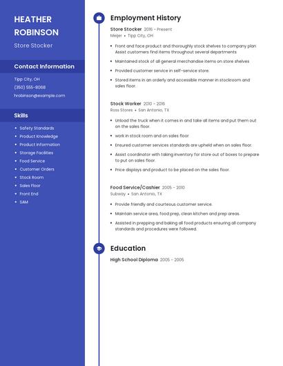 Store Stocker Resume