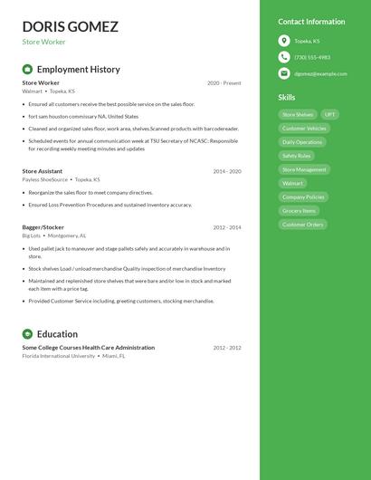 Resume example 5