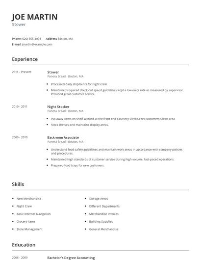 Stower Resume