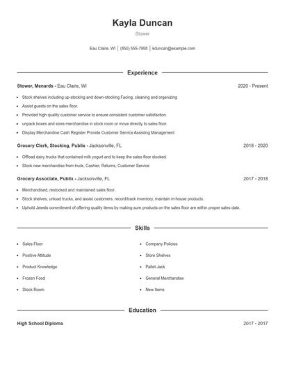 Stower Resume