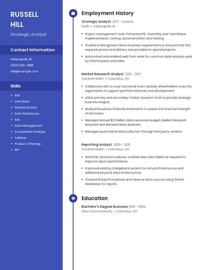 Strategic Analyst Resume