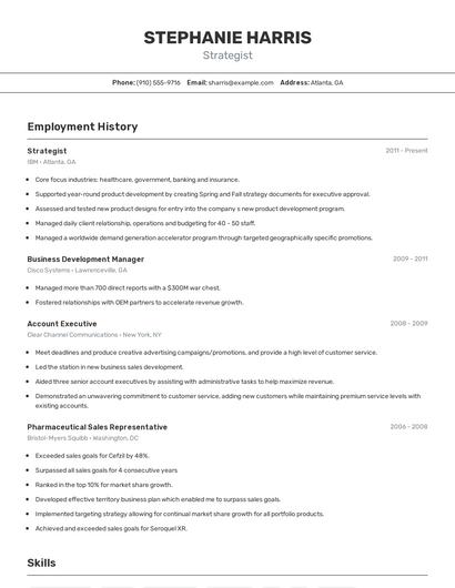 Resume example 2