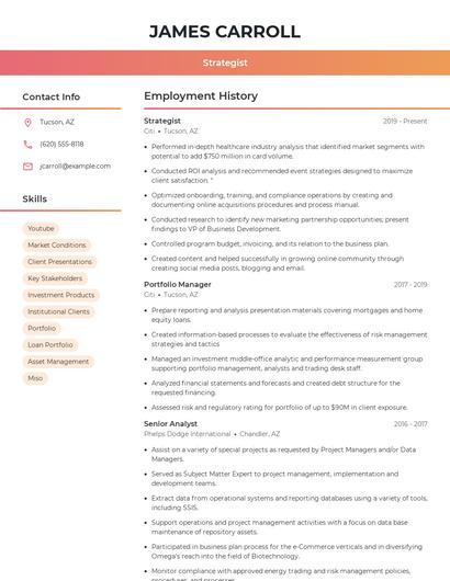 Resume example 3