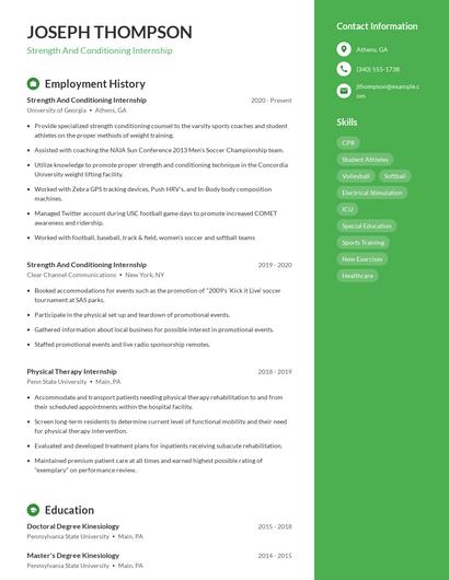 Resume example 4