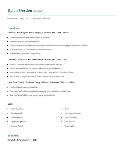 Stretcher Resume