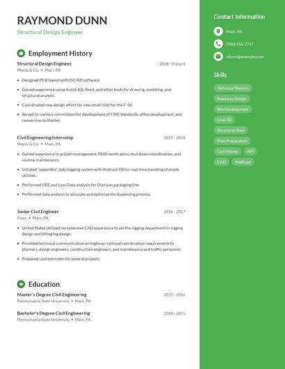 Resume example 5