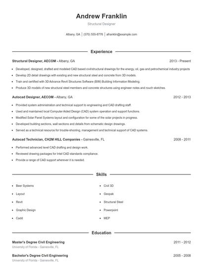 Resume example 1