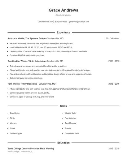 Resume example 1