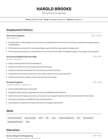 Resume example 2