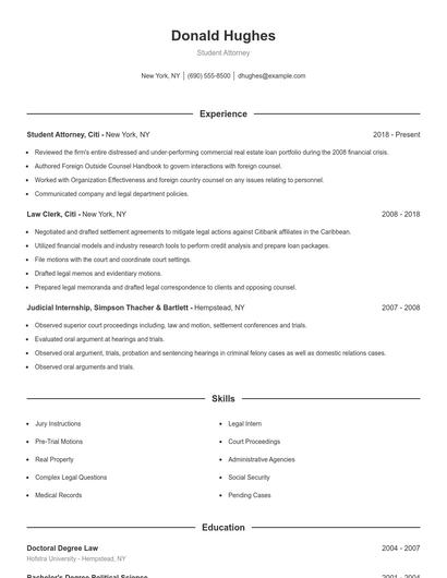 Resume example 1