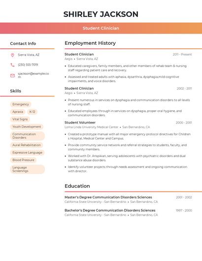 Resume example 3