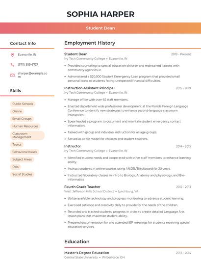 Resume example 3
