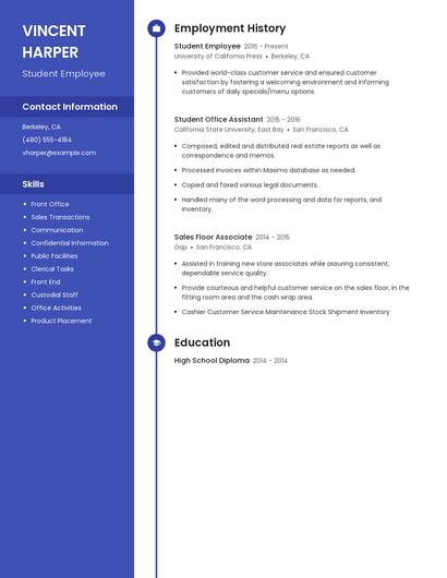 Student Employee Resume