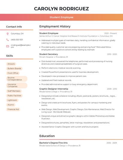 Resume example 3