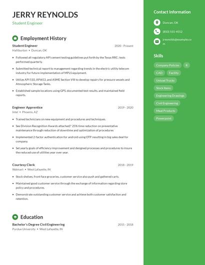 Resume example 5