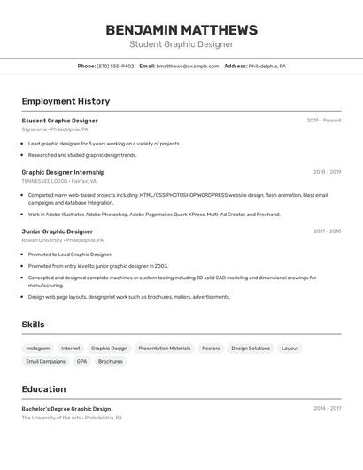 Resume example 2