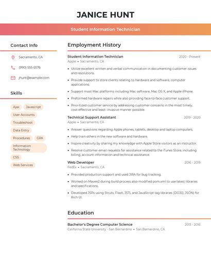 Resume example 3