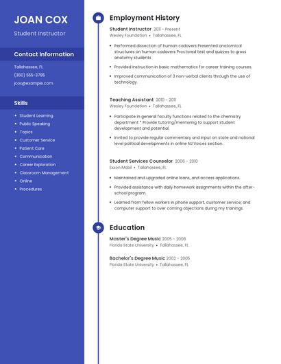 Resume example 5