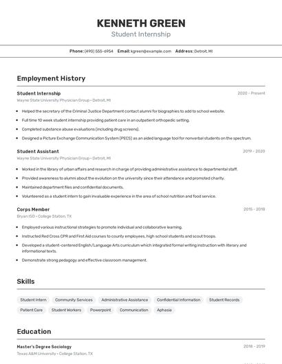 Resume example 2