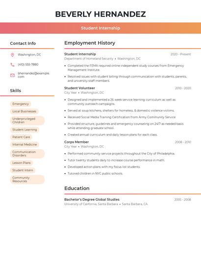 Resume example 3