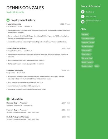 Resume example 4