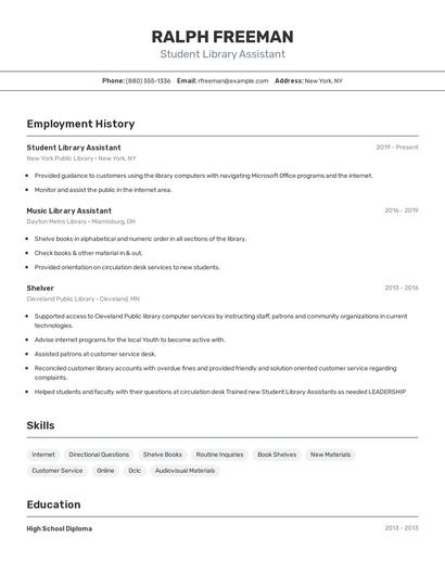 Resume example 2