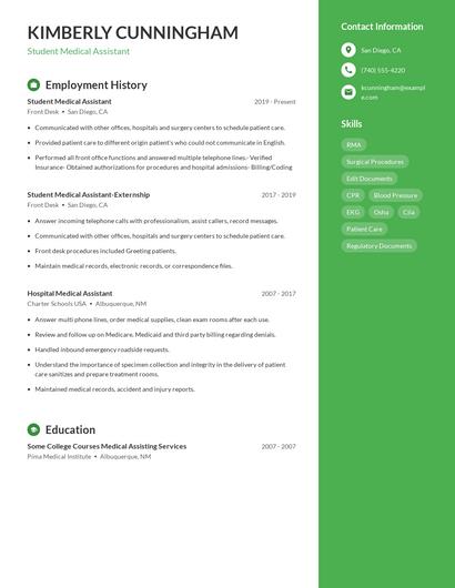 Resume example 5