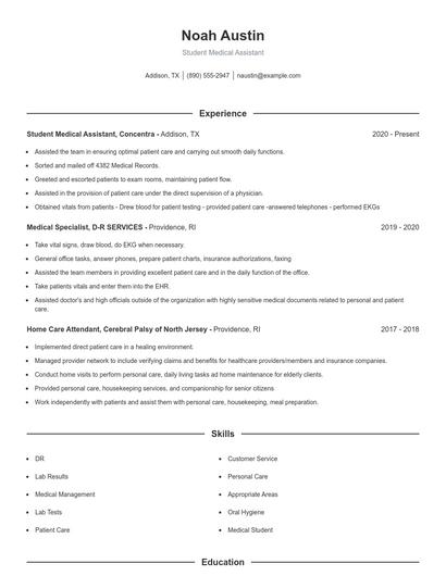 Resume example 1
