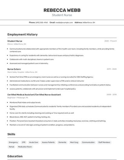 Resume example 2