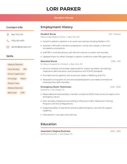 Resume example 3