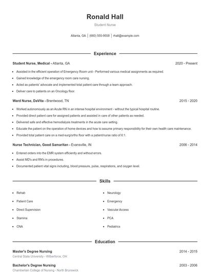 Resume example 1