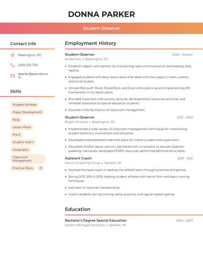 Resume example 3