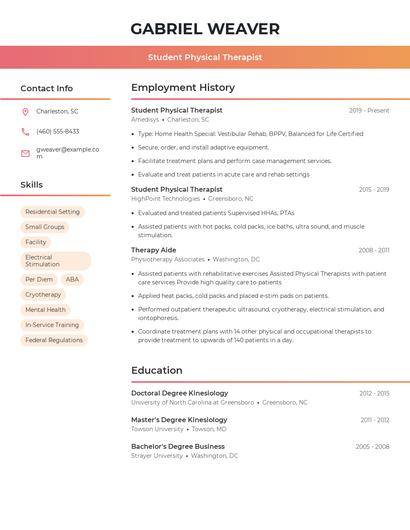 Resume example 3