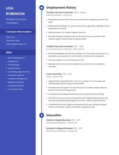 Resume example 5