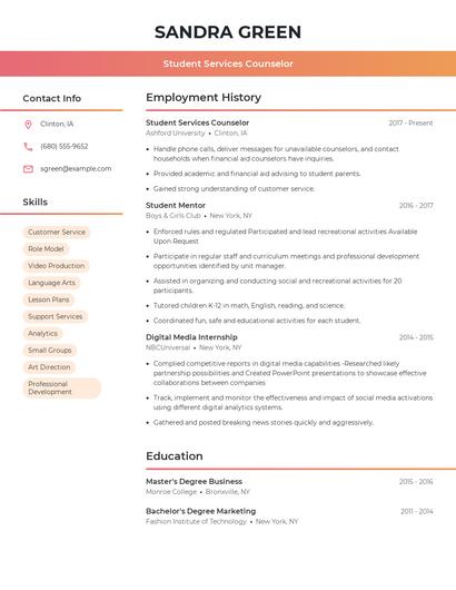 Resume example 3