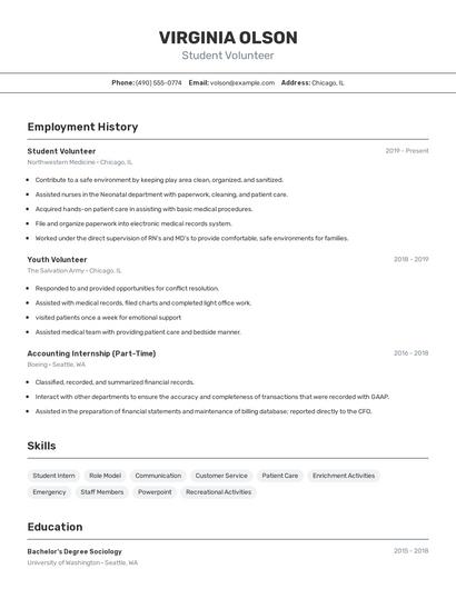 Resume example 2