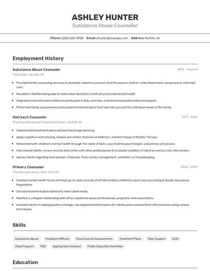Resume example 2