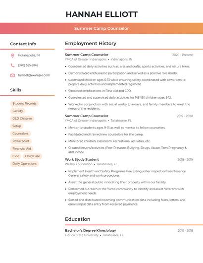 Resume example 3