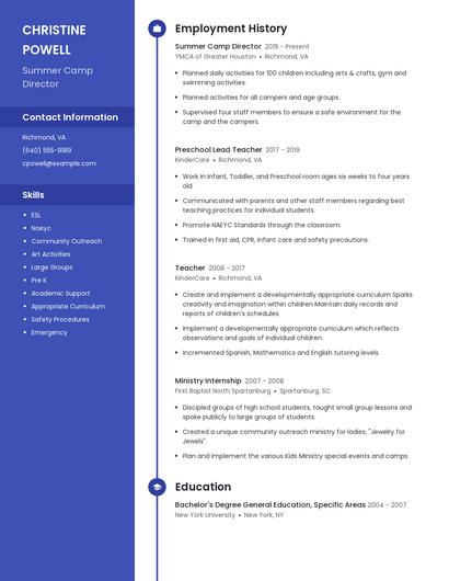 Resume example 4