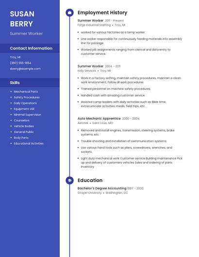 Resume example 5
