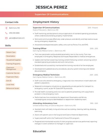 Resume example 3