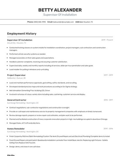 Resume example 2