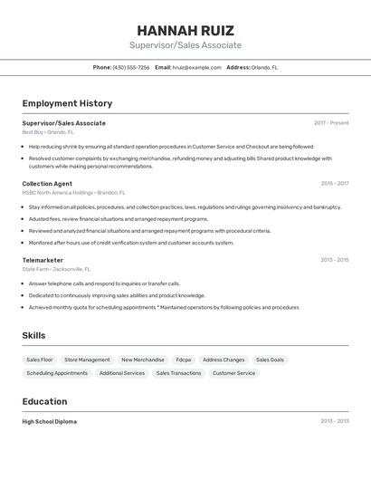 Resume example 2