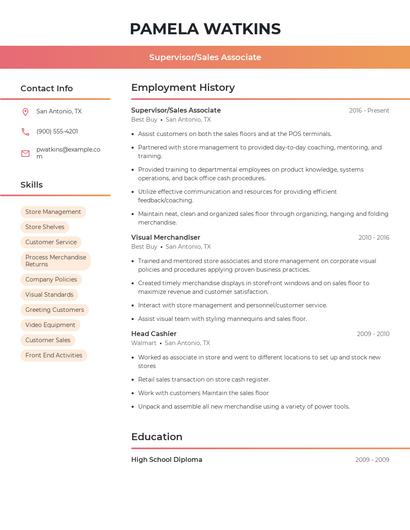 Resume example 3