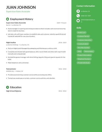 Resume example 5