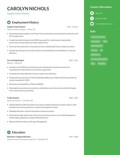 Resume example 5