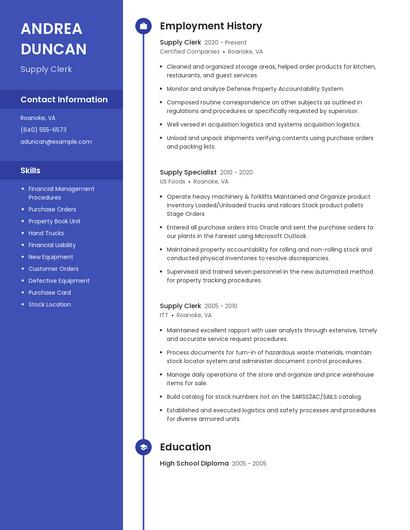 Resume example 5