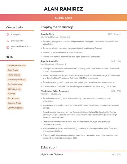 Resume example 3